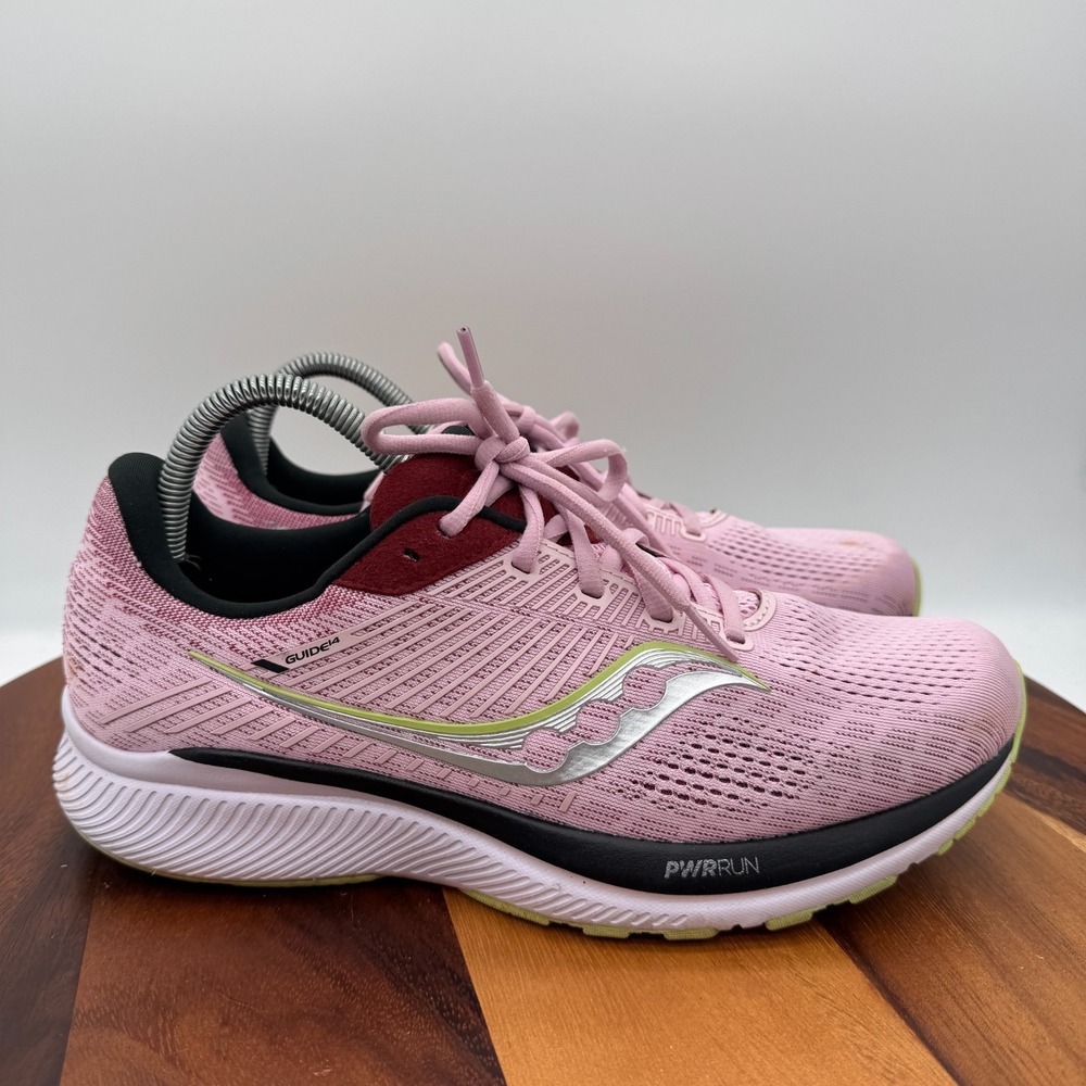 Saucony Ride 14 Shoes Womens 10.5 Running Pink Purple‎ Athletics Gym Sneakers